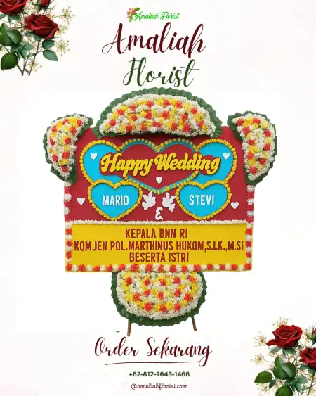 Papan Bunga Pernikahan Tanjungtirta